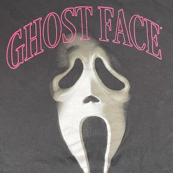 Ghost Face The Icon Of Halloween Graphic T-shirt Men XXL Black Short Sleeve - Picture 2 of 5